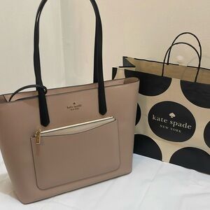 👜 Kate Spade Tote Set in Warm Beige – Brand New with Tags + Shopping Bag 👜